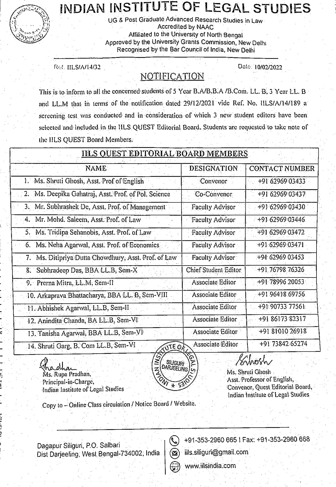 Notification for Quest